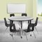 Flash Furniture Mobile 47.5" Circle Wave Grey Table Set-16" Chairs XU-GRP-16CH-A48-HCIRC-GY-T-A-CAS-GG - alternate 1